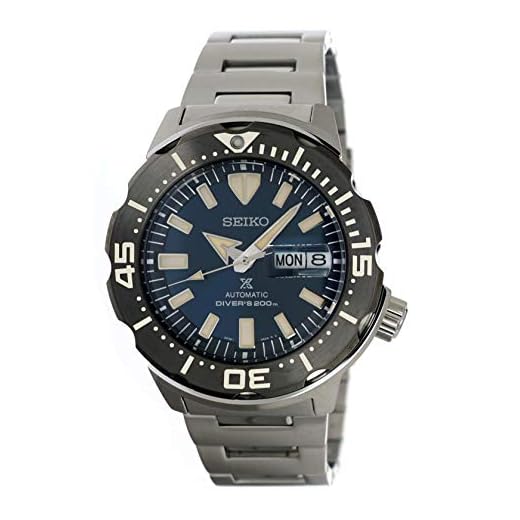 SEIKO Masculino Relógio Seiko Prospex Monster Diver'S 200M Automático Com Mostrador Azul Srpd25K1 Prata