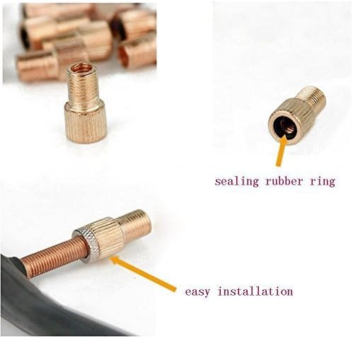 Adaptadores de válvula para bici Pack x2 oro miniatura 3