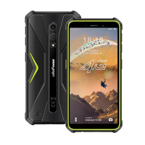 Ulefone Armor X12 - Teléfono móvil irrompible, Android 13 GB, 6 GB + 32 GB ROM/TF-256 GB, cámara de 13 MP, 4860 mAh, pantalla de 5,45 pulgadas, 4G Dual SIM/NFC/GPS, 2 años