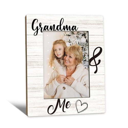 Beliran Grandma Picture Frame 5x7 Grandmas Gifts Photo Frame Christmas Mothers Day Birthday Gifts for Grandmas from Grandkids Grandma and Me Wooden Picture Photo Frames for Desk Home Room Decor