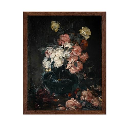 Monem Art Vintage Roses Painting Poster - Retro Flower Print
