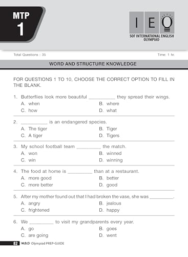 Image of MTG English (IEO) Olympiad Prep Guide Class 3 | Detailed Theory, Exercise with Self Test For Practice | SOF Olympiad Books For Exam 2026-27 (Useful For Level-1 & 2)