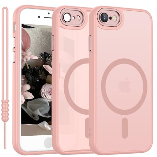 YUANDMI Traslucida Protettivo Cover Custodia per iPhone SE 3/SE 2/7/8, non compatibile con altre versioni. 【Supporta la ricarica wireless】.Design elegante e sottile e materiale protettivo morbido forniscono una protezione adeguata per il tuo iPhone 7/8 da graffi, urti, impronte digitali e sporco.
