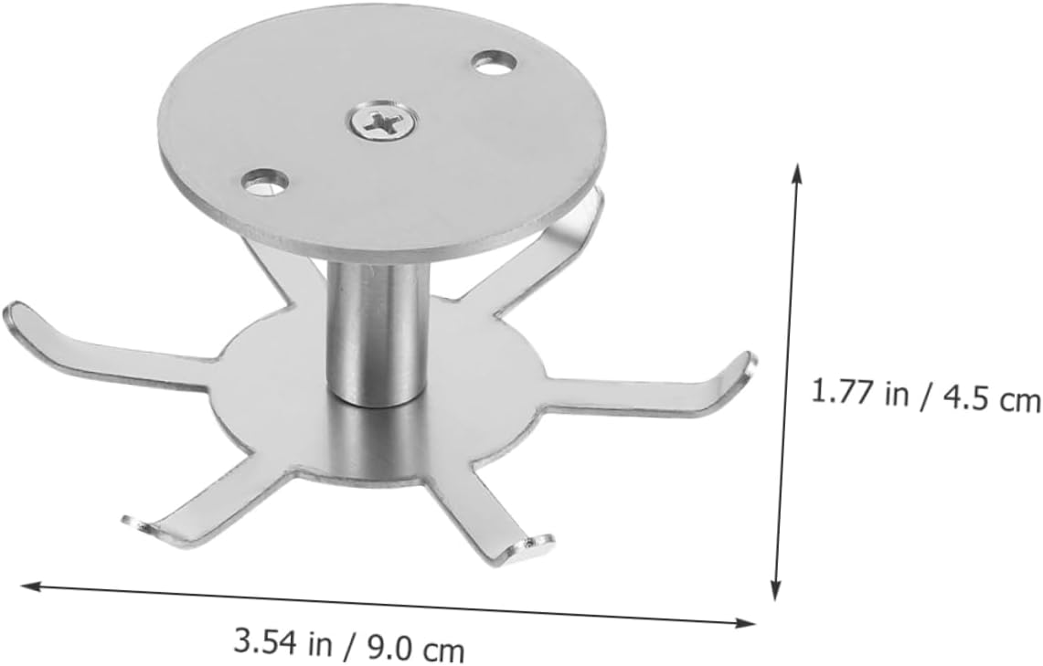 2pcs Stainless Steel Hooks Under Cabinet Hooks Rotating Design for Cooking Utensil Holder Cabinet Door Storage