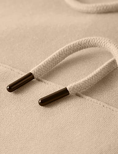 Flygo Jogger Set Women Fleece 2 Piece Sweatsuits Outfits Crop Pullover Hoodie Sweatshirt Pants with Thumb Hole(Khaki-M)