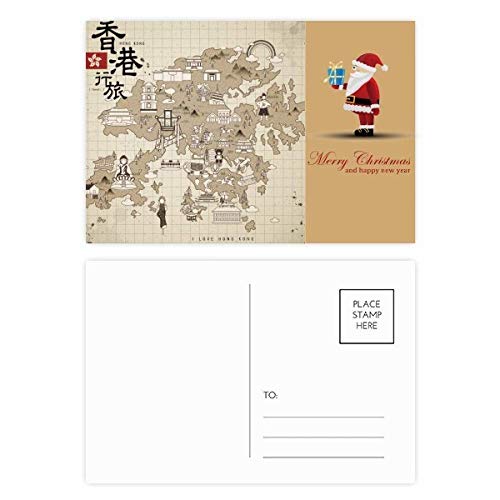 Cartes postales de Hong Kong lot de 20 vœux Chine du Père Noël