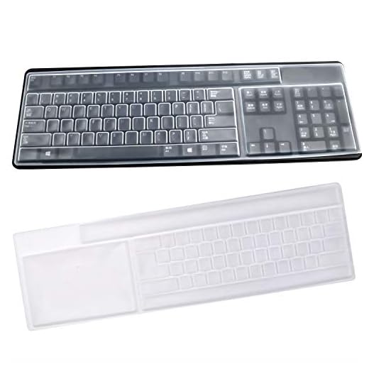 BronaGrand 2 Pack Clear Desktop Computer Keyboard Protection Skin Protector Cover for PC 104/107 Keys Standard Keyboard