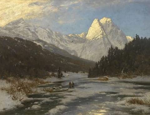 Impression d'art Heinrich Gogarten pour salon chalet de montagne
