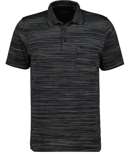 Polo doux rayé Ragman gris chiné pour vos weekends décontractés