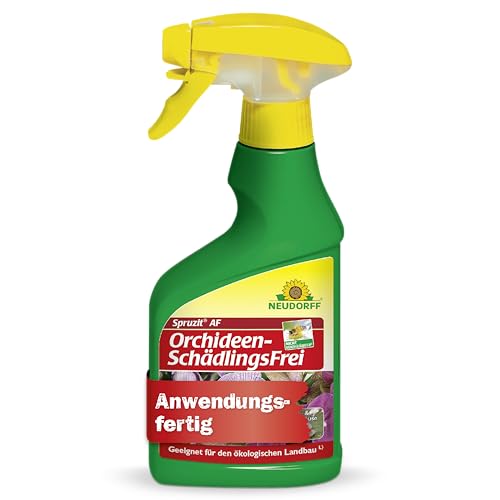 Neudorff Spruzit AF Orchideen SchädlingsFrei – Bekämpft Schädlinge wie Blattläuse, Thripse, Schild- & Wollläuse an Orchideen, anwendungsfertig, 250 ml