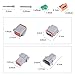 MUYI 5 Kit 8 Pin Way DT Series Connector Gray Receptacle IP67 Waterproof Heavy Duty 14-18 AWG 13 Amps Continuous DT04-8P DT06-8S w/Wedge Lock W8P W8S (5 Kits, 8 Pin)