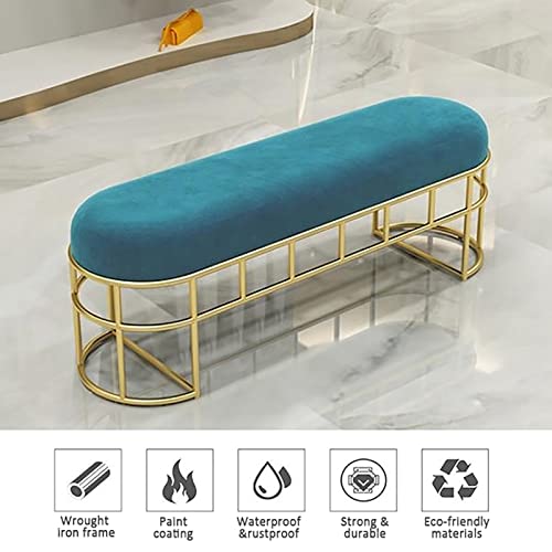 Repose-Pieds Velours Gris 100cm | Banc de lit Moderne