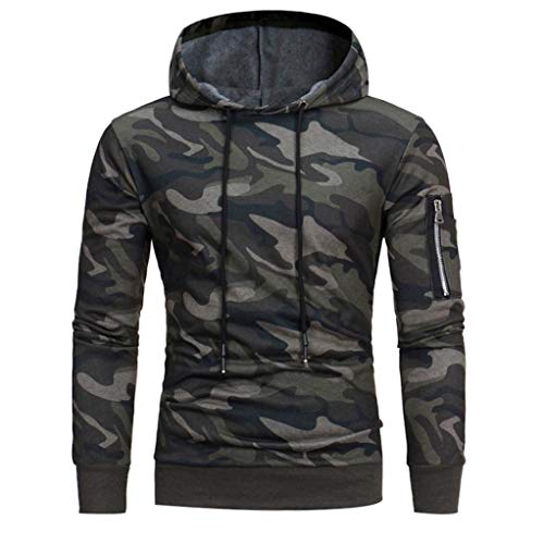 Pullover Herren 2020 Mode Männer Langarm Chic Camouflage Hoodie Cover