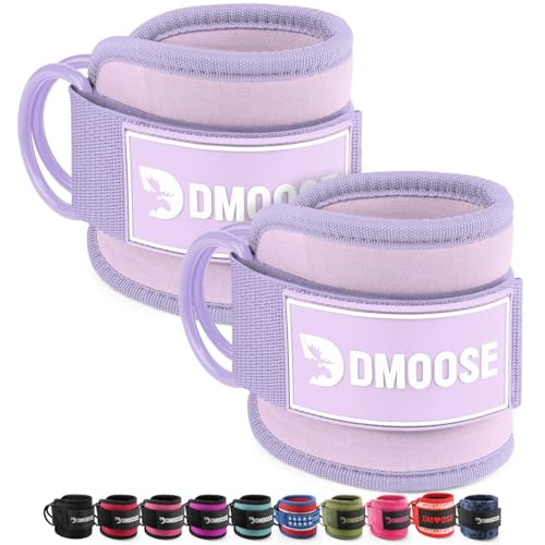 Image of DMoose Ankle Strap for Cable Machine - One Size Fit with Premium Padding, Workout Kickback Ankle Cuffs, Ankle Bands for Working Out, Booty Workouts, Leg Extension, Hip Abductors & Lower Body Exercises