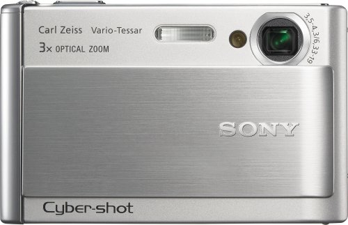 sony cybershot dsc t70 8 1mp digital camera with 3x optical zoom with super steady shot image stabilization silver