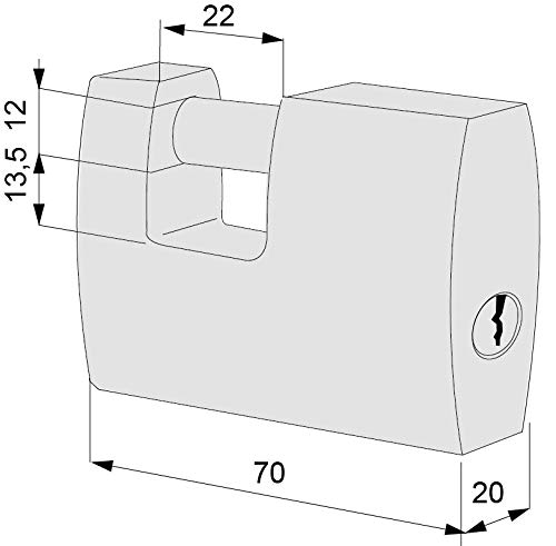 Cisa Ll Lucchetto Ottone Mm 70 Serrande - 2