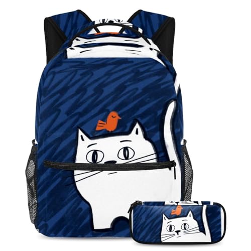 Cartable enfants Doodle Love lot de 2 grand sac à dos ado pour éviter le bazar