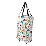 Utilisation polyvalente : notre chariot d'épicerie sur roues offre un grand espace de rangement, vos articles divers trouveront leur place à l'intérieur, vous pouvez l'utiliser comme chariot de courses, chariot d'épicerie ou chariot à linge.