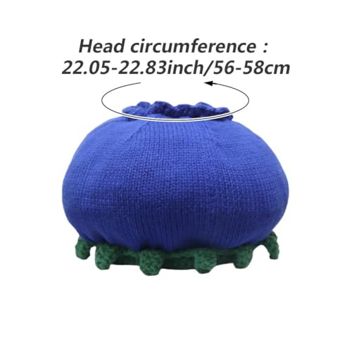 Bonnet crocheté myrtille tricoté main pour costume de cosplay - 3