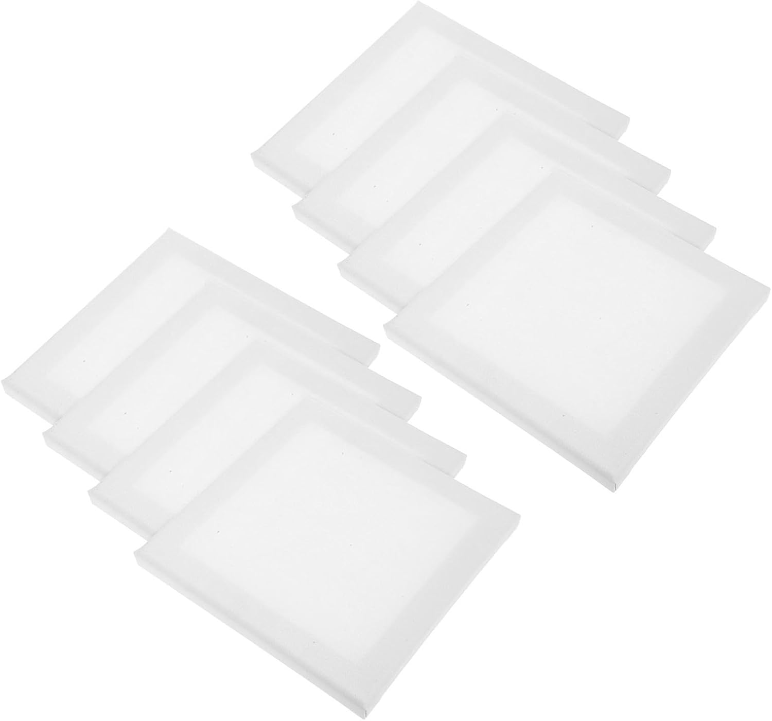 8pcs Mini Oil Painting Board Set White Blank Canvas Panels
