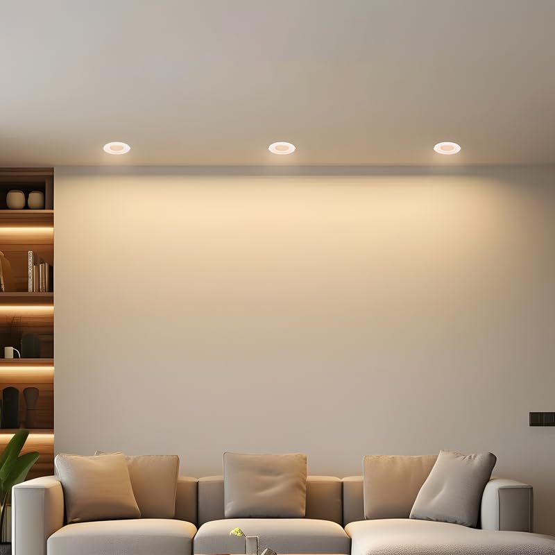 Image of Jaquar 5W Striker Duo 3-in-1 Modes LED Downlight (CW+WW) with Ring Ambient Light | 3 Mood Lighting Modes | Fits Standard Deep Junction Box | Home & Offices | Cutout 75mm | 2-Year Warranty | Pack of 2