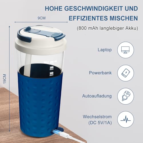 Shaker electrique proteine sans grumeaux avec melangeur USB