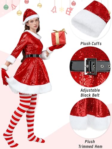 SOMSOC Fantasia de Papai Noel, fantasia de Papai Noel, fantasia de Papai Noel, para Natal, Natal, me