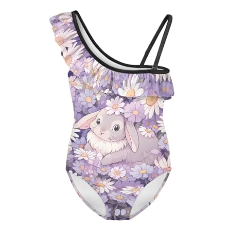 Image of Girls One Piece Swimsuits Size 3-14 Trendy Ruffle Bathing Suit Casual Hawaiian Summer Beach Swimwear