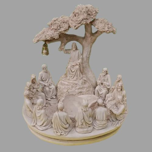 Image of DDSS Jesus and 12 Apostoles Poly Marble Sermon on The Mountain Statue (Model AZ-198) Decorative Idols and Figurines for Home Decor, Interior Decoration