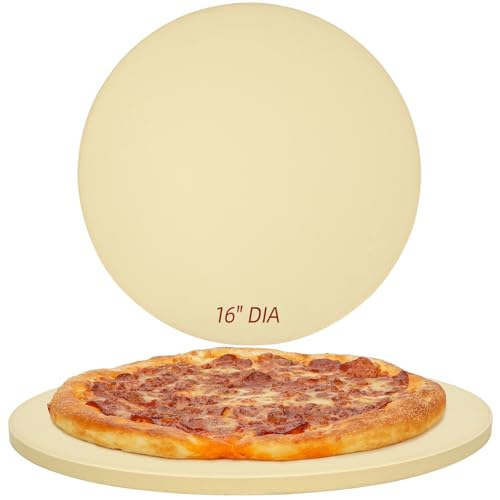 Permade Round Pizza Stone for Grill and Oven- 16 inch Baking Stone Heavy-Duty Cordierite Pizza Stone...