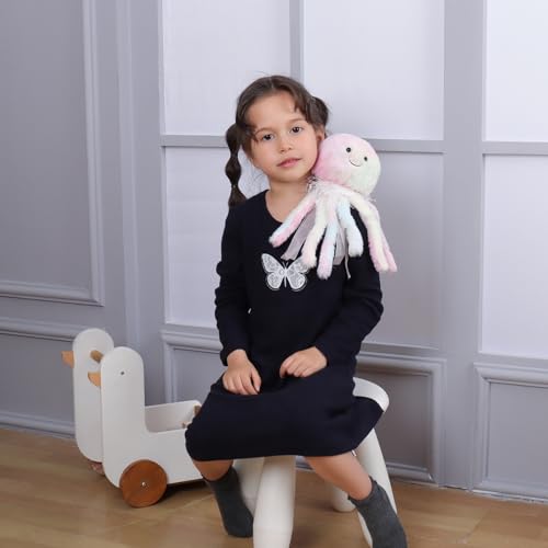 Apricot Lamb Quallen plüsch meerestiere Plüschtiere für Kinder, weiche niedliche Kuscheltier für Baby Mädchen und Jungen, Flauschige Quallen Mehrfarbig 26 cm