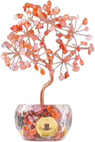 Xiraivke 招財樹 金のなる木白水晶, シトリン,アメジスト,ローズクォーツ, レッドアゲート,ペリドット,東陵玉 水晶クラスター 天然石 浄化 風水置物 金運祈願 開運 商売繁盛祈願 財源集めれ 健康 厄除け お守り インテリア パワーストーン 風