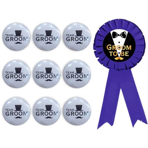 Wedding Badges for Photoshoot | Team Groom Cute Badges for Weddin...