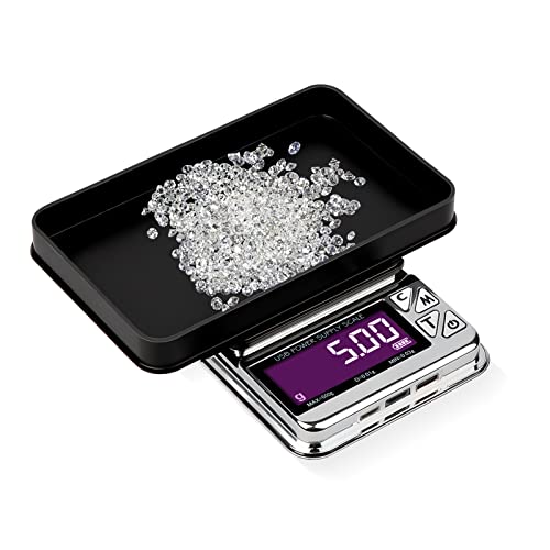 Digital Scale .01 Gram Accuracy, Pocket Jewelry Scale Grams and Ounces for Powder, Diamonds, Spices, Coin, MEIYA Small Rechargeable Scale 0.01g/600g, High Precision, with three USB Ports(No USB Cable)