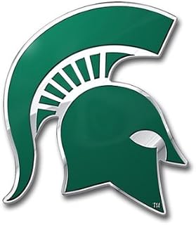 FANMATS 60540 Michigan State Spartans Heavy Duty Aluminum Embossed Color Emblem, Auto Emblem Decal