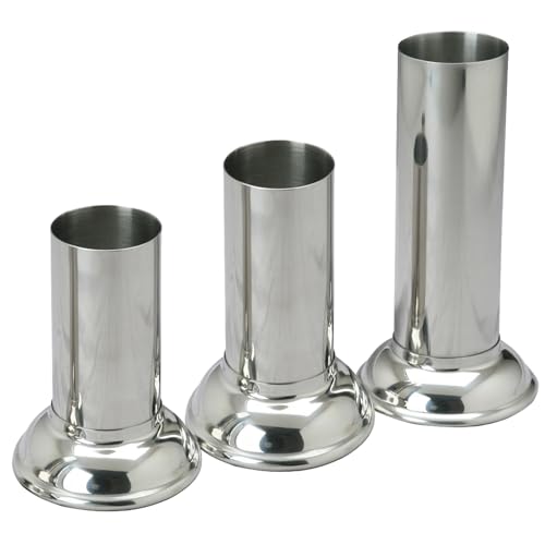 MuskalMed Set of 3 Forceps Jar Size 7x2 + 5x2 + 4x2 Inch Holloware Surgical Supplies Stainless Steel Forceps Tweezers Holder Instruments for Use Clinic, Hospital, Operation Room, Doctor's Office