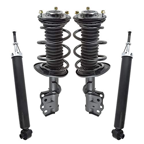 Image of TRQ Front and Rear Complete Strut Assembly & Shock Absorber Kit Complete Strut & Coil Spring Assembly Compatible with 2010-2015 Toyota Prius 2013-2015 Prius Plug-In