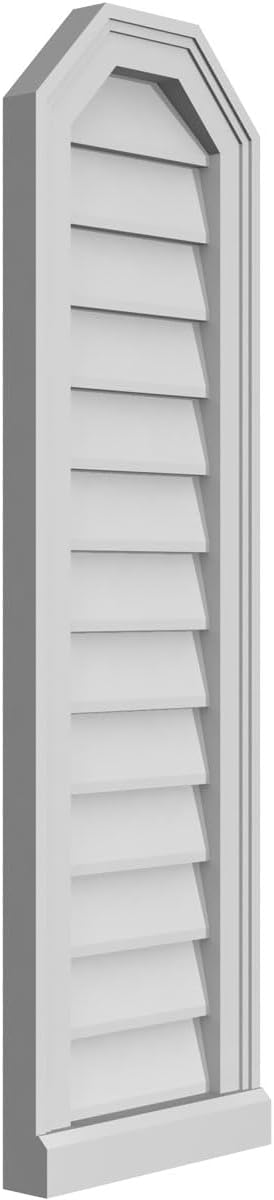 Ekena Millwork GVPOT12X4003SN Octagonal Top Surface Mount PVC Gable Vent, Factory Primed White