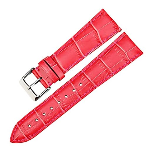 Pokem Watch Accessoarer Äkta Watch Strap New Watch Bands Alligator Pattern Armband Passform for Dw Daniel Wellington (Band Color : Rose-Red, Band Width : 16mm)