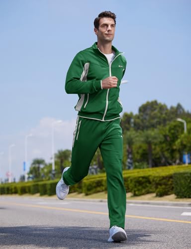 Image of TBMPOY Men's Tracksuit Athletic Sports Casual Full Zip Sweatsuit