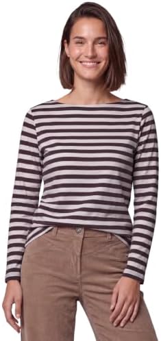 Cecil Damen 3232332 Langarm Shirt mit Boat Neck und Streifen (1er Pack)