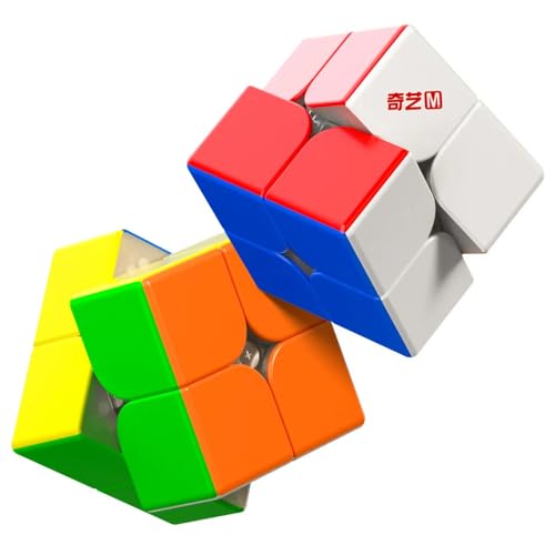 Image of HAWKISTER Qiyi M Pro 2X2 Magnetic Speed Cube, Qy 2X2X2 Professional Stickerless Magic Cube Puzzle, 2024 Edition, For Kid