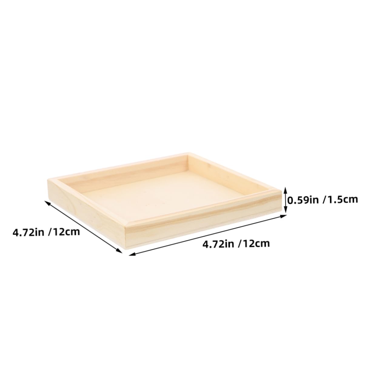 ERINGOGO 4pcs Puzzle Block Storage Tray Unfinished Wooden Serving Tray for 3D Puzzles Hand-Eye Coordination Toy Organizer