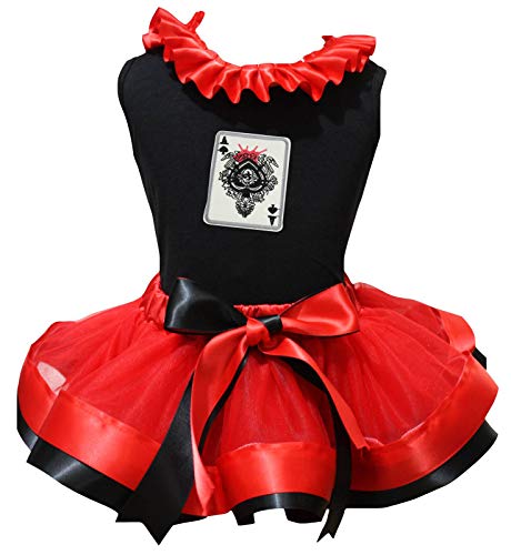 Traje de falda de pétalos Nb-8y y camisa de póquer As de Espadas para moda infantil de niña
