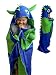 Born To Unicorn Dinosaur Blanket for Kids | Cute, Wearable Throw with Warm Hand Pockets | Magical Dino Dragon Hooded Wrap | Soft, Plush, Hypoallergenic | Boys, Girls (Blue and Green)