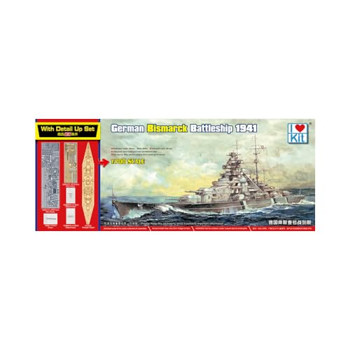 I Love Kit 65701 - German Bismarck Battleship 1941 - échelle 1/700 - Plastique modèle Kit - modèle à Assembler