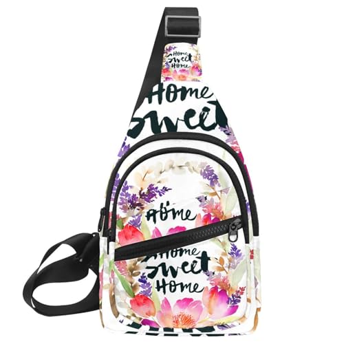 Bolsa de pecho para mujer ideal para senderismo y viaje, mochila con flores amarillas