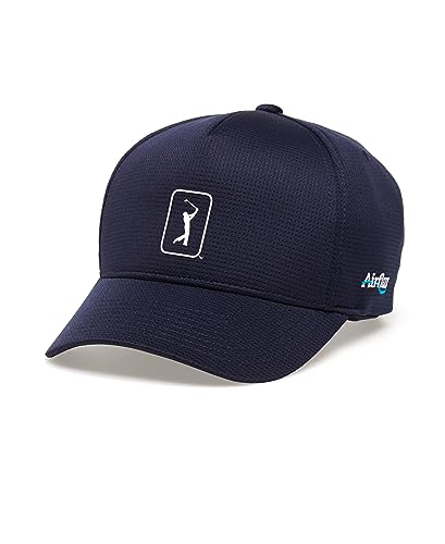 Pga Tour Men'S Standard Mesh Golf Hat, Peacoat, One Size