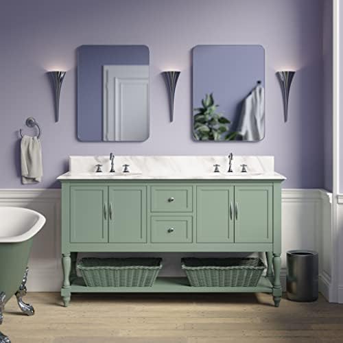 Kitchen Bath Collection Harper 72-inch Double Bathroom Vanity (Carrara ...