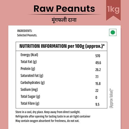 Image of R.K.ORGANIC Premium Raw Jumbo Peanuts, Vacuum Packed Moongfali